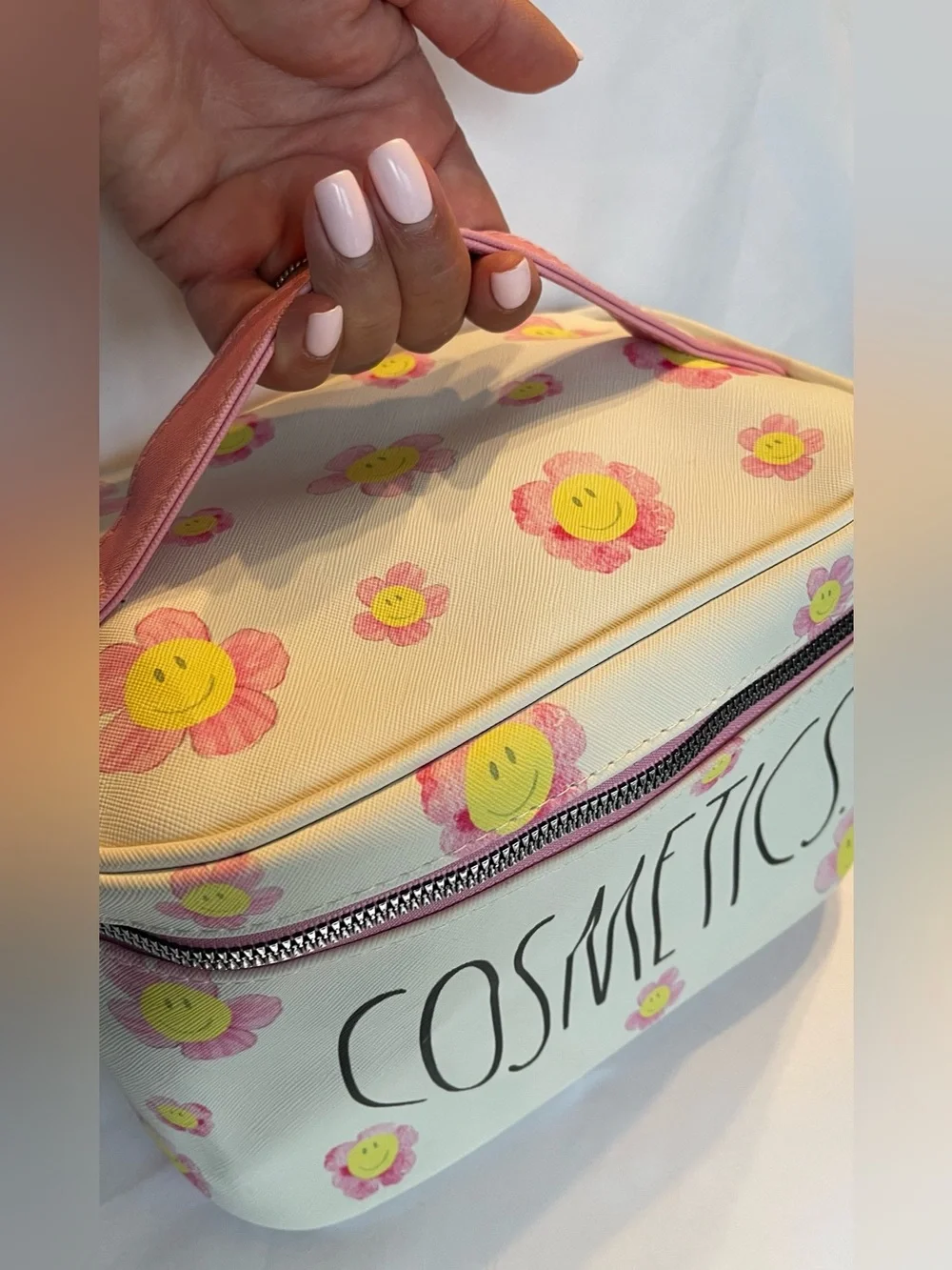 Rae Dunn Floral Smile Cosmetic Case